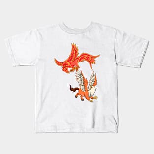 Animals of mythology - Phoenix vs Hippogryph Kids T-Shirt